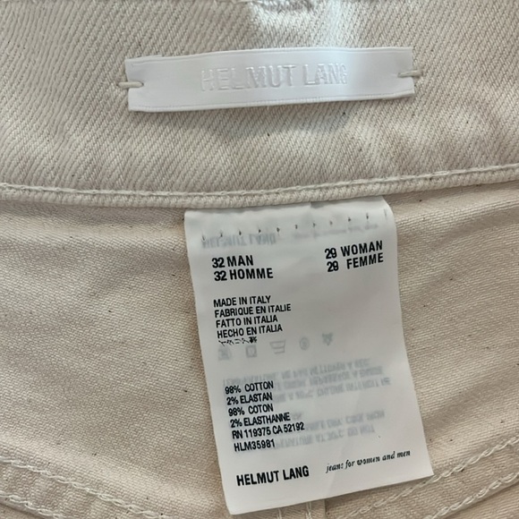 HELMUT LANG Off White Frayed Denim Shorts- 29 Women / 32 Men - Picture 3 of 8